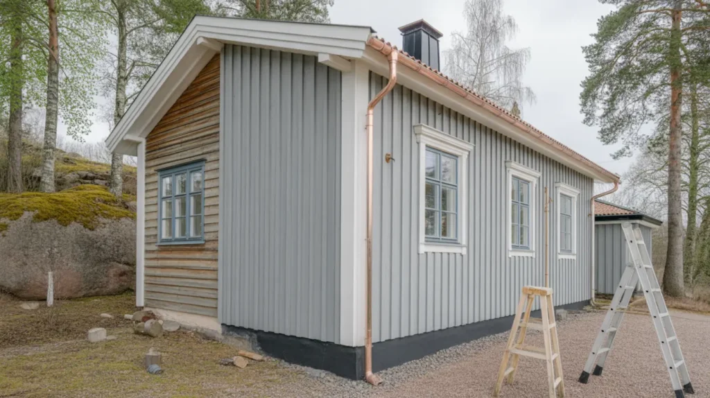 fasadrenovering och byte av tr panel i h jdhagen gustavsberg