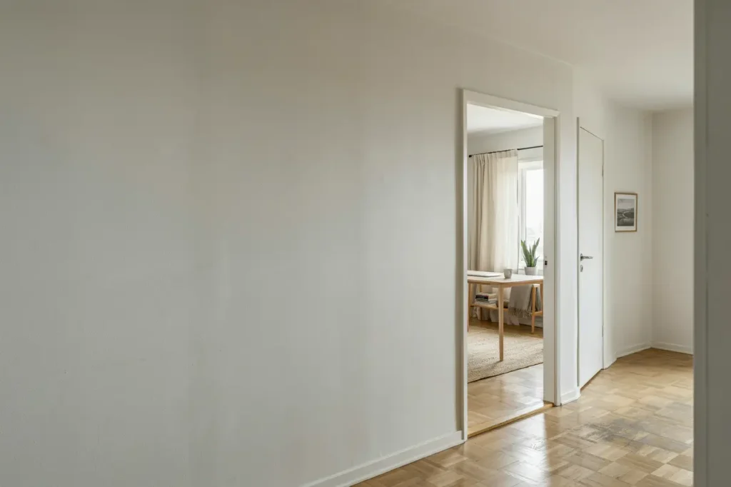 omm lning av kontorsrum och korridor i farstaviken
