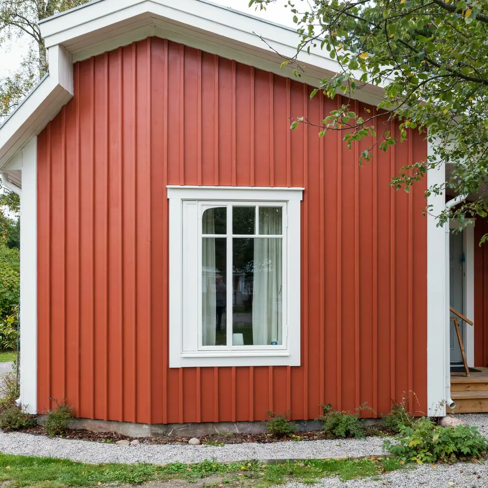 malning av husfasad med slamfarg gustavsberg varmdo stockholm
